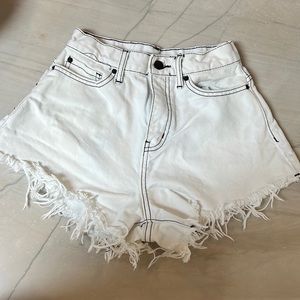 Urban outfitters white jean shorts, size 24